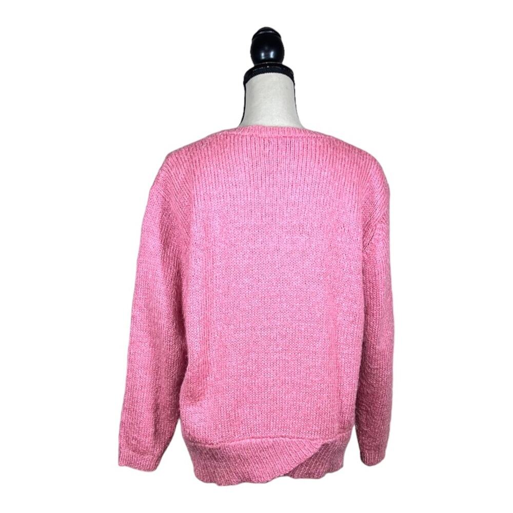 Vintage Wool Metallic Thread Button Front Coquette Cute Cardigan Sweater - Picture 4 of 5
